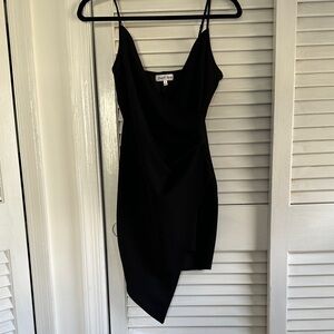 Emerald Sundae Asymmetrical Black Dress